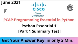 Cisco Python Part 1 Summary Test 2021 Python Essential 1 Answer Abhi - shek