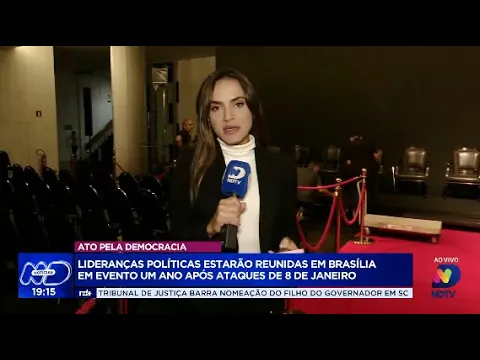 Lideranças políticas se reúnem em Brasília em evento, um ano após ataques de 8 de janeiro