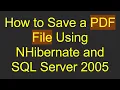 How to Save a PDF File Using NHibernate and SQL Server 2005