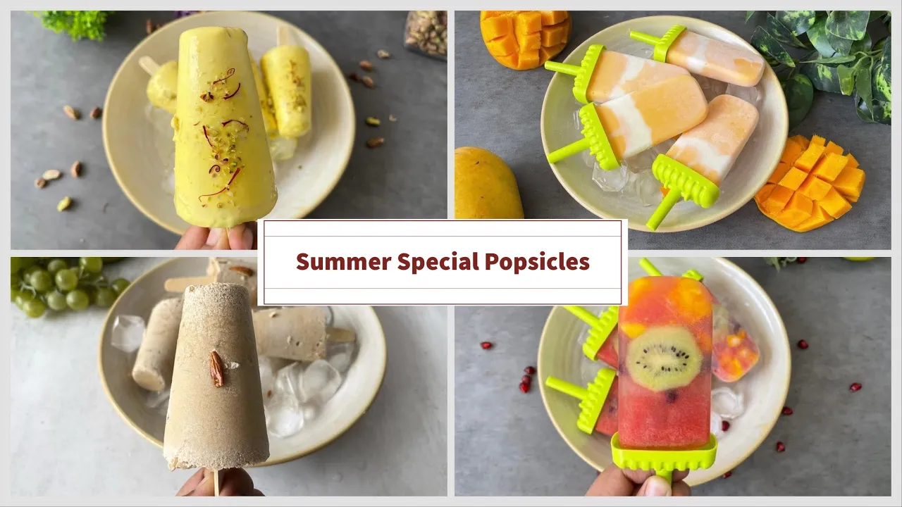 Summer Special Popsicles   Kesar Pista Kulfi   Mango Popsicles   Watermelon fruit popsicles   Kulfi