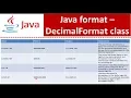 Java format DecimalFormat class Java Tutorial