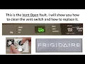 Frigidaire Dishwasher Open Vent error