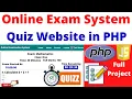 Online Examination System Project in PHP JavaScript PHP Project Online Quiz App System using PHP
