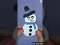 DIY Paper Snowman How to make a Snowman Easy Christmas craft Easy Paper craft DIY