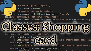 Mastering Classes in Python - Shopping Cart