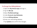 How to Change Billing Address on the Verizon App - Profile Payments Auto Pay