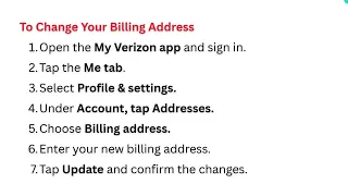 How to Change Billing Address on the Verizon App - Profile Payments Auto Pay