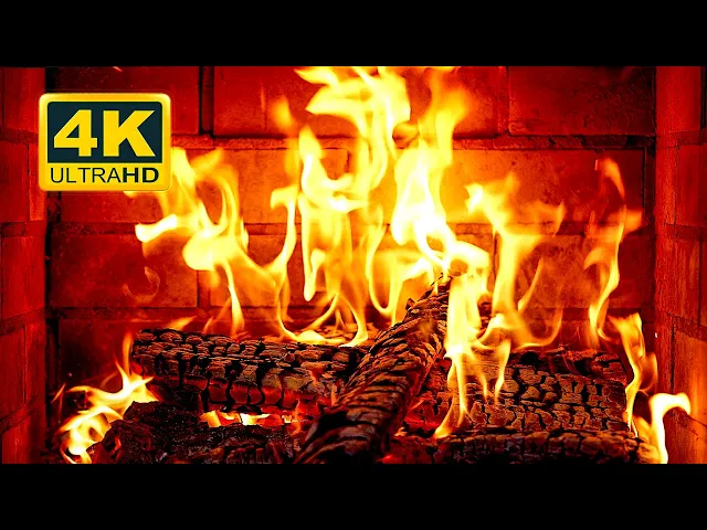Download MP3 🔥 FIREPLACE Ultra HD 4K. Fireplace with Crackling Fire Sounds. Fireplace Burning. Fire Background