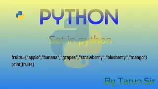 Set in Python