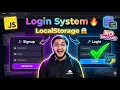Login Signup using LocalStorage JavaScript Authentication Project No Backend