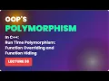 Oops in C Run Time Polymorphism Function Overriding and Function Hiding -38