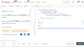 LeetCode 78 Medium All Possible Subsets