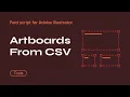 Add Artboards from CSV Paid Adobe Illustrator Script