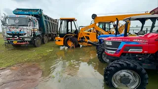 Washing My Machinery | JCB 3dx Xpert | TATA 12 Tyre Tippers | Escort Hydra | New Holland | Mahindra