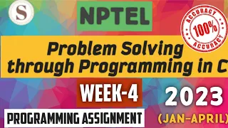 Problem solving through Programming In C NPTEL week 4 Programming answers