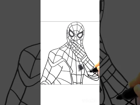 Drawing Spider-man Peter Parker #spiderman #drawing #coloringadventure #art