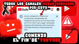 YouTube ELIMINÓ a los canales pequeños... 🚨 Adiós a la Monetización (Todo terminó)