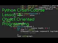 Python Crash Course Lesson 5 - OOP
