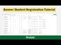 Banner Student Registration Tutorial