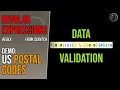 Creating a US Postal Code REGEX Data Validation Using Regular Expressions