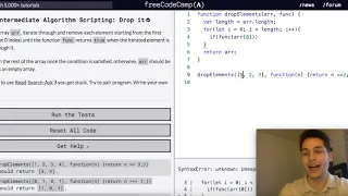 Freecodecamp Intermediate Algorithm Drop It