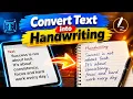 How to Convert Text into Handwriting Create Realistic Handwritten Notes