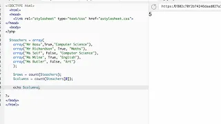 php looping through a 2D array