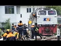 Lagu Pergantian Rel Selesai LANGSUNG DILINTASI Kereta Malabar Yang Mentok Dibatasi 5Km/Jam.