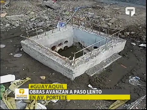 Obras avanzan a paso lento en av. Portete