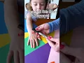 Easy teaching tip for little kids learning how to use scissors