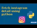 Fetch Instagram Detail using Python instagramy ProgGeek