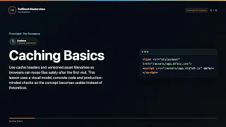 Caching Basics Explained FullStack Masterclass Frontend Performance Course