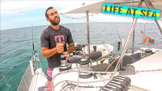 Sailing Catamaran In Bahamas | Best Movie Setup On Off Grid Sailboat Ep. 38