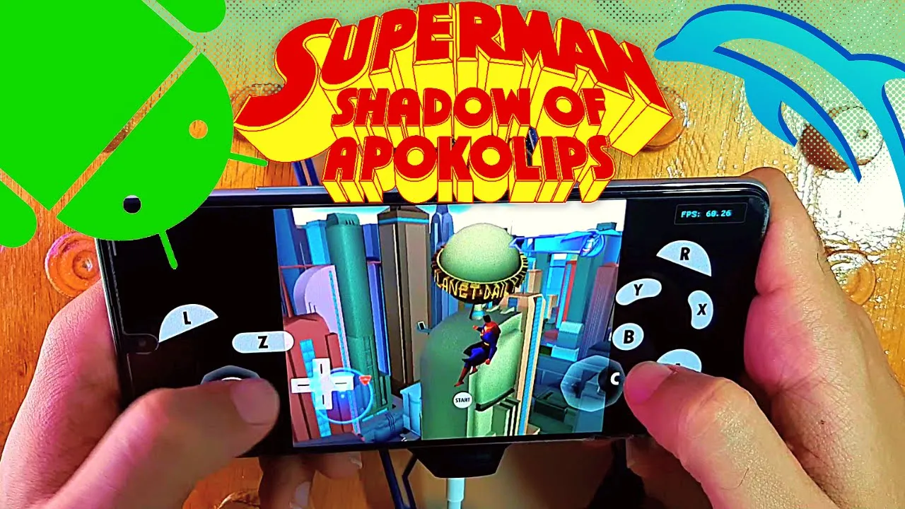 Superman Shadow Of Apokolips Game Gamecube Android - Dolphin Emulator Mobile - Gameplay - 2022