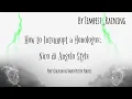 How to Interrupt a Monologue Nico di Angelo Style Harry Potter Percy Jackson PODFIC
