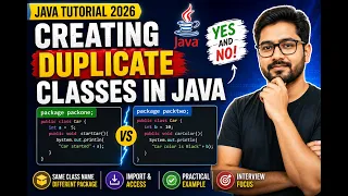 306 Creating Duplicate Classes in Java Selenium Java 2026