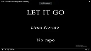 LET IT GO - Demi Lovato Easy Chords and
