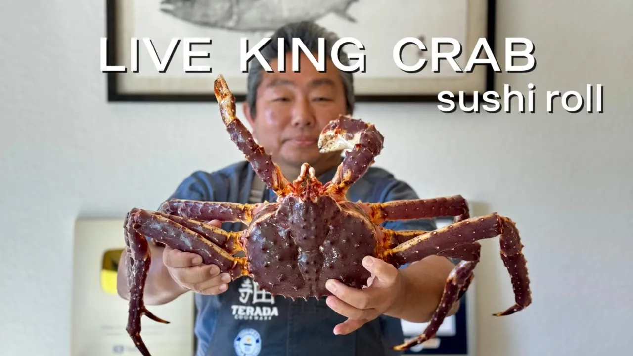 LIVE King Crab! 1st Time Cooking Live King Crab To A Sushi Roll