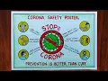 How to Draw Coronavirus Awareness Safety Poster COVID-19 Precautions Poster Drawing