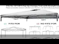 KAMPKEEPER 10x10 Pop Up Canopy Tent Top Replacement Cover Roof with Air Vent Polyester UV 30 Water