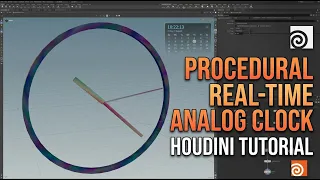 Create a Procedural Real-Time Analog Clock in Houdini Live Current Time with Python CHOPs