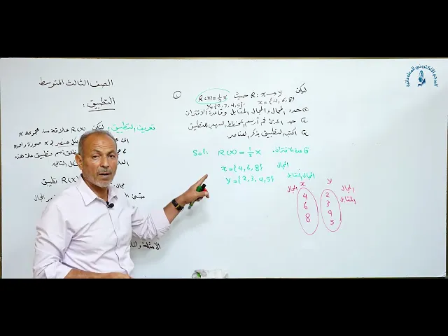 مادة الرياضيات للصف الثالث المتوسط : التطبيق