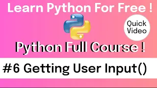 Getting user input Ep6 Input Function Get User Input In Python Yoo The Best