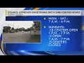 Horry County Council OKs shortening recycling center hours
