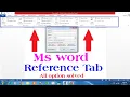 ms word references tab in hindi ms word reference tab reference tab all options use in ms word