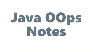 Java OOPS Notes Object Oriented Programming Concept