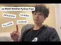 Ace Your SWE Interviews - Must Know Python Tips and Tricks