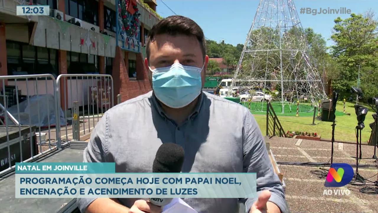 Programação do Natal em Joinville começa nesta segunda-feira com Papai Noel, encenação e acendimento