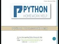 Python Homework Help