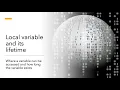 BeezMind C Programming - Local variable and its lifetime